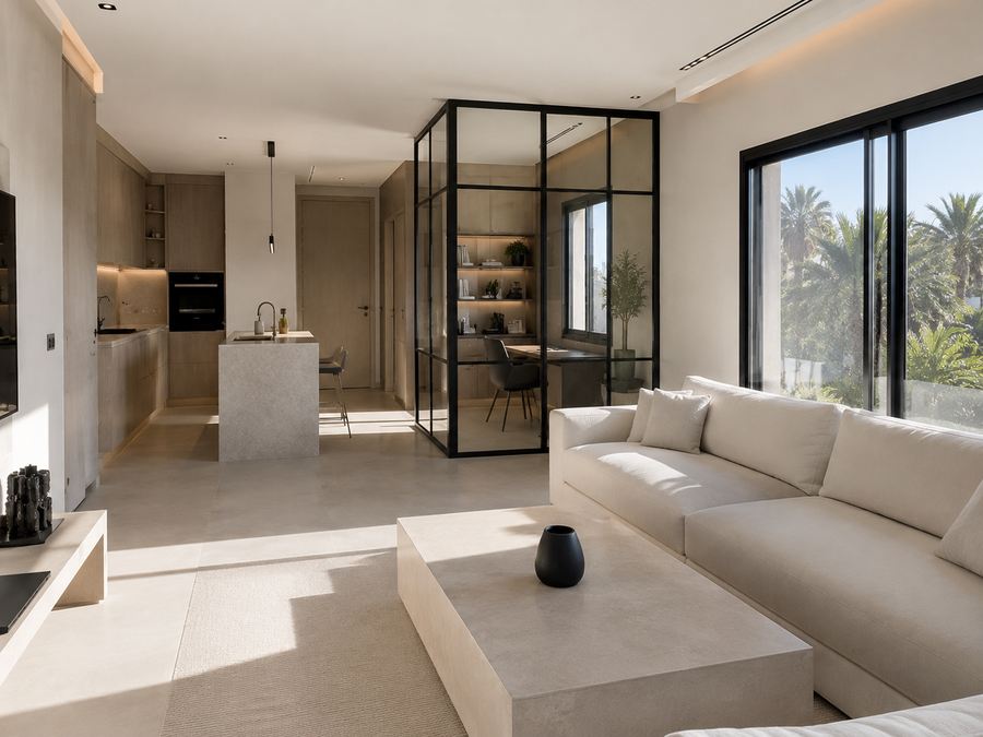 Appartement rénové avec verrière à Marrakech