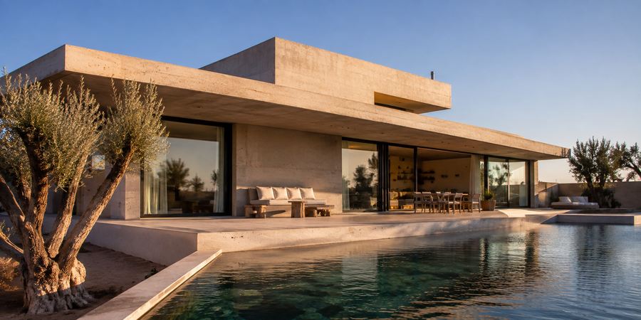 Villa contemporaine avec piscine à Marrakech