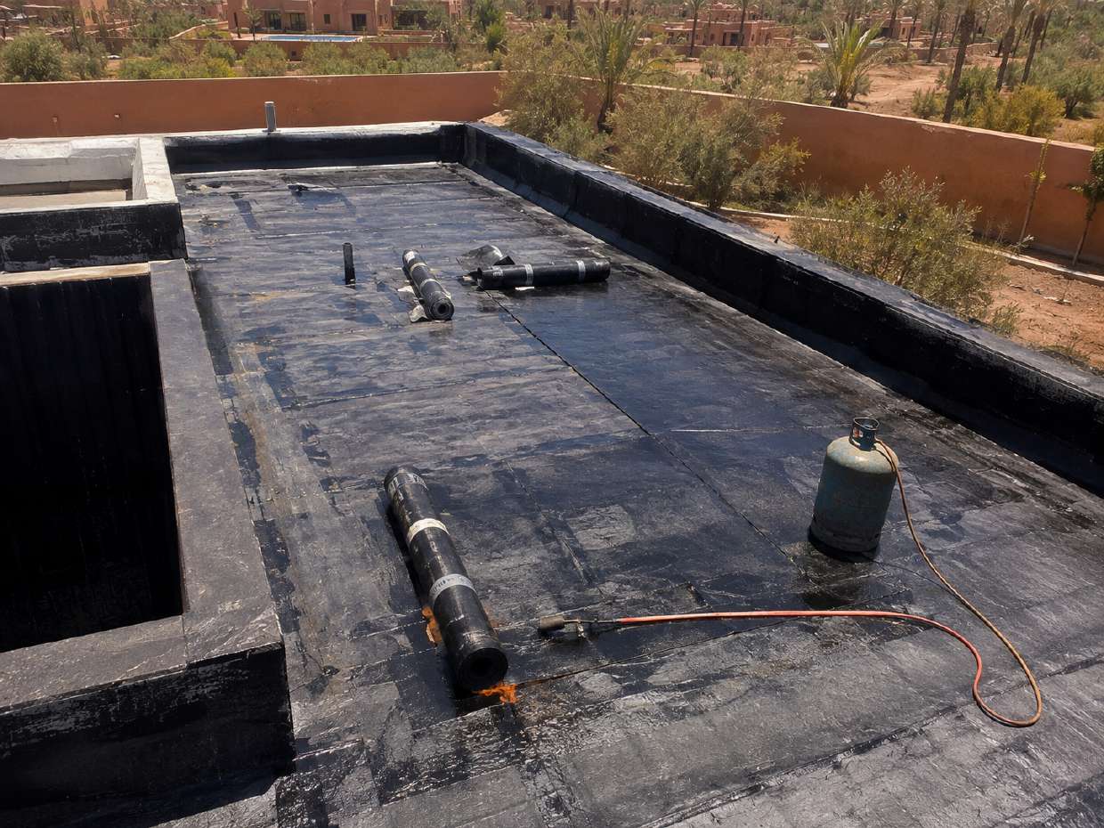 Étanchéité soudée sur toit-terrasse